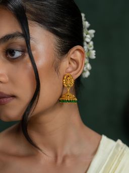 Shaya by CaratLane - Nishtha Jhumka Earrings In Gold Plated 925 Silver