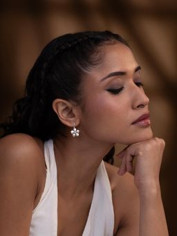 Shaya by CaratLane - Cecilia G Earrings In 925 Oxidised Silver