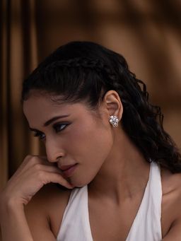 Shaya by CaratLane - Valentina T Earrings In 925 Oxidised Silver