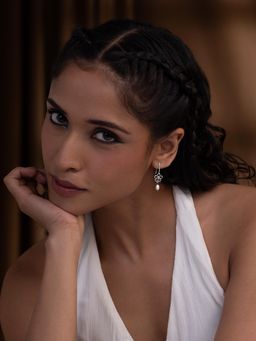 Shaya by CaratLane - Katherine J Earrings In 925 Oxidised Silver