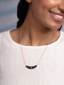 Shaya by CaratLane - Jharokha Necklace In Gold Plated 925 Silver