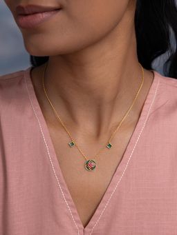 Shaya by CaratLane - Roop Necklace In Gold Plated 925 Silver