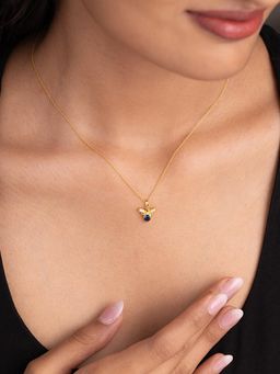 Shaya by CaratLane - Rose Petal Necklace In Gold-Plated 925 Silver