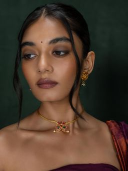 Shaya by CaratLane - Amara Necklace In Gold Plated 925 Silver