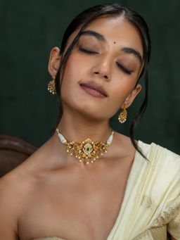 Shaya by CaratLane - Akshara Choker In Gold Plated 925 Silver