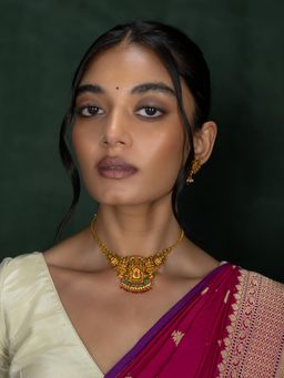 Shaya by CaratLane - Eshana Necklace In Gold Plated 925 Silver