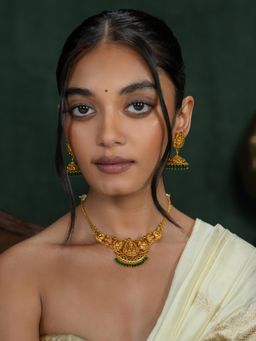 Shaya by CaratLane - Ishwari Necklace In Gold Plated 925 Silver
