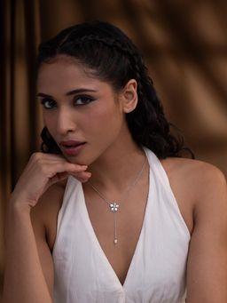 Shaya by CaratLane - Kalpana C Necklace In 925 Oxidised Silver