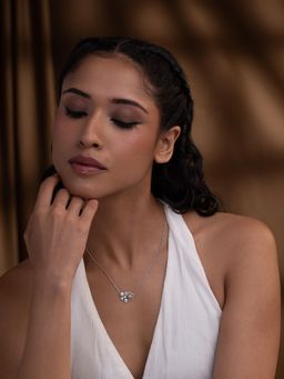 Shaya by CaratLane - Lise M Necklace In 925 Oxidised Silver
