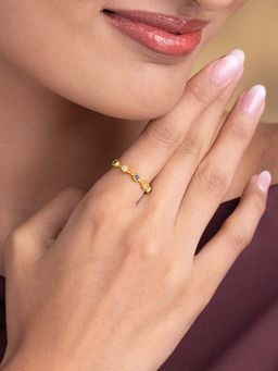 Shaya by CaratLane - Sublime Ring In Gold-Plated 925 Silver