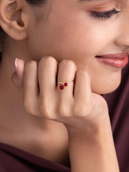 Shaya by CaratLane - Hope Ring In Gold-Plated 925 Silver