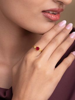 Shaya by CaratLane - Love Ring In Gold-Plated 925 Silver