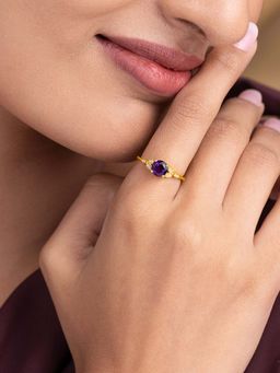 Shaya by CaratLane - Cosmic Ring In Gold-Plated 925 Silver
