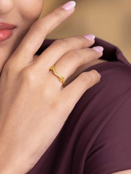 Shaya by CaratLane - Ray Of Sunshine Ring In Gold-Plated 925 Silver