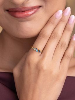 Shaya by CaratLane - Promise Ring In Gold-Plated 925 Silver