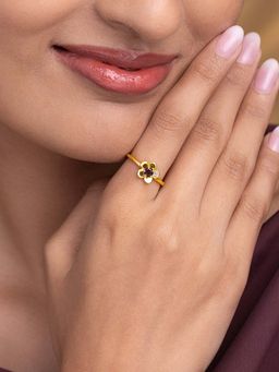 Shaya by CaratLane - Daisy Ring In Gold-Plated 925 Silver