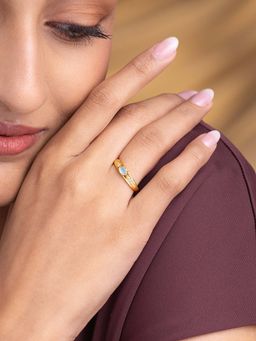 Shaya by CaratLane - Subtle Gold-Plated Ring In Gold-Plated 925 Silver