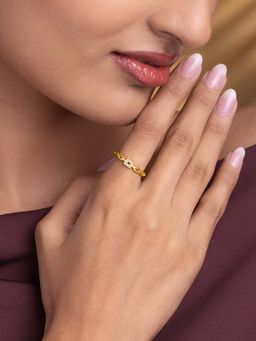 Shaya by CaratLane - Knots Of Love Ring In Gold-Plated 925 Silver
