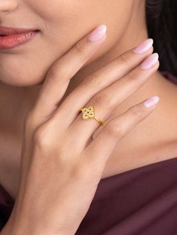 Shaya by CaratLane - Flora Ring In Gold-Plated 925 Silver