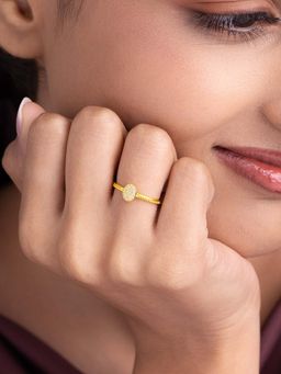 Shaya by CaratLane - Gilded Shimmer Ring In Gold-Plated 925 Silver