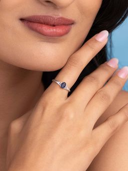 Shaya by CaratLane - Deep Ocean Ring In 925 Silver