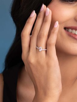 Shaya by CaratLane - Hues Of Rose Ring In 925 Silver
