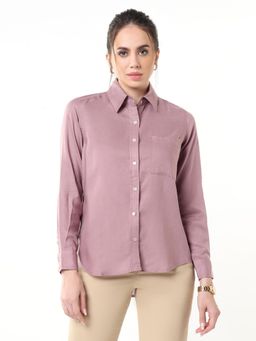 Gazillion - Women Pink Solid Soft Linen Shirt