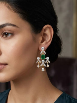 Nuyug - Diamond Chandelier Drop Earrings