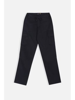 Allen Solly - Boys Navy Blue Solid Cargo