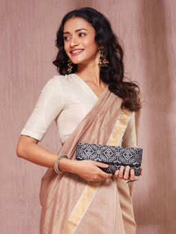 Fabindia - Black Brocade Clutch (L)
