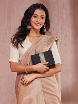 Fabindia - Black Silk Blend Clutch (M)