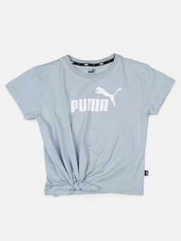 Puma - Ess Logo Knotted Girls Blue T-shirts