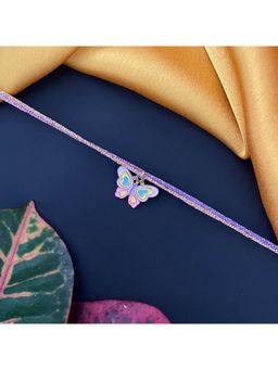 Digital Dress Room - Gold Plated Butterfly Charm Rakhi for Raksha Bandhan