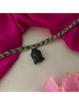 Digital Dress Room - Black Buddha Charm Rakhi For Raksha Bandhan