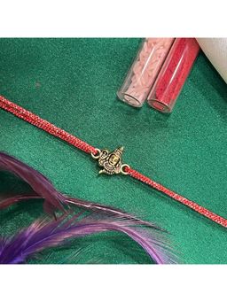 Digital Dress Room - Gold Plated Lord Shiva Pendant Rakhi For Raksha Bandhan, Bhaiya, Bhai,Bro