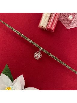Digital Dress Room - Silver Plated Royal Queen Crown Charm Rakhi For Raksha Bandhan