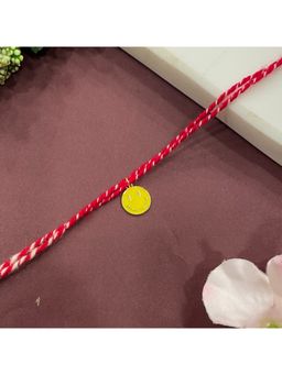 Digital Dress Room - Gold Plated Smiley Charm Pendant Rakhi For Raksha Bandhan