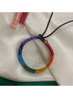 Digital Dress Room - Handmade Multicolor Thread Rakhi Bracelet For Raksha Bandhan