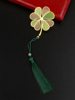 DecorTwist - Brass Flower Design Bookmark (Pack Of 4)