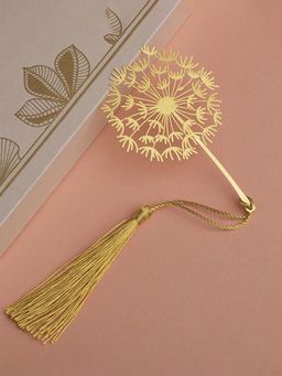 DecorTwist - Brass Flower Design Bookmark (Pack Of 2)