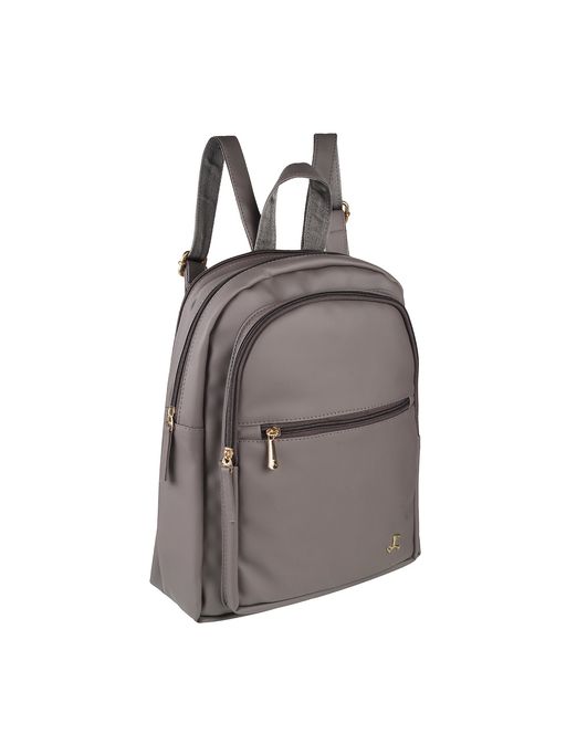 Buy Mochi Solid-Plain Grey Backpack Online