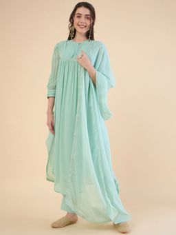 ADORNIA - Women Empire Kurta with Pant & with Dupatta (Set of 3)