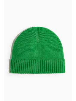 H&M - Men Green Rib-Knit Beanie