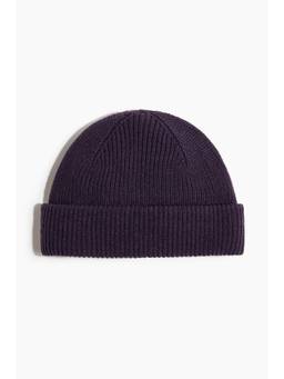 H&M - Men Purple Rib-Knit Beanie