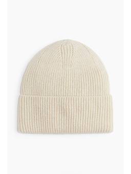 H&M - Women Beige Rib-Knit Beanie