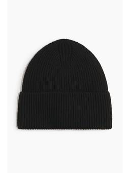 H&M - Women Black Rib-Knit Beanie