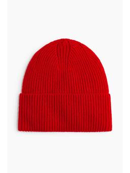 H&M - Women Red Rib-Knit Beanie