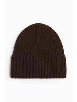 H&M - Women Brown Rib-Knit Beanie