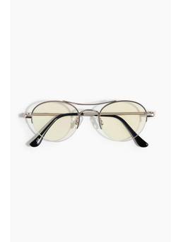 H&M - Men Silver Round Blue Light Glasses