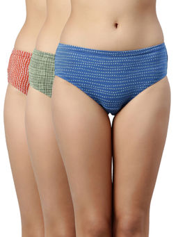 Enamor - Cotton Mid Waist Hipster Panty Breathable Antimicrobial Stain Release Grip Fit CH03